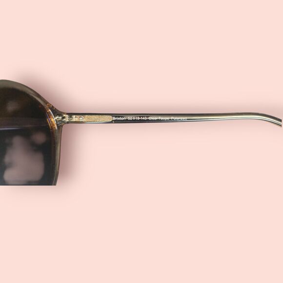 Quince Brixton Polarized Acetate Sunglasses Clear Taupe Brown Lens Round Frame main image 4